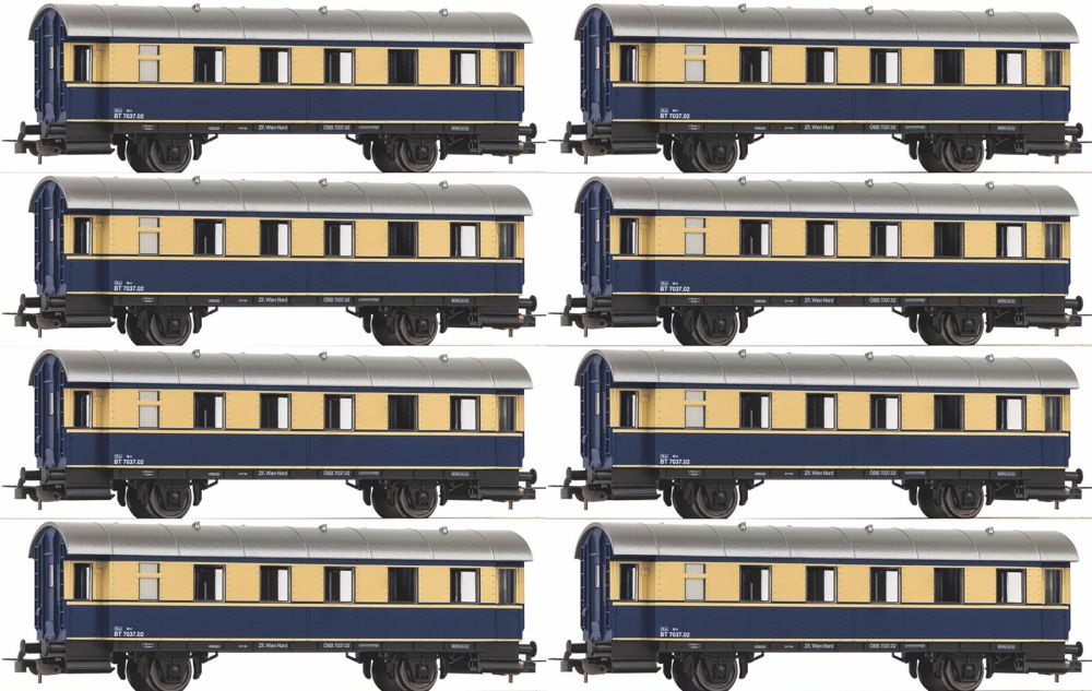 Piko 57636 8er Set: Personenwagen BT ÖBB IV, ÖBB, Epoche IV, Gleichstrom, 8-teiliges Sparset