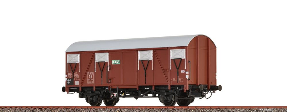 Brawa 50153: H0 Gedeckter Güterwagen Gmms40 "Kali" DB, Epoche III, DE, Spur H0 1:87