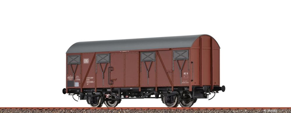 Brawa 50154: H0 Gedeckter Güterwagen Gs210 DB, Epoche IV, DE, Spur H0 1:87