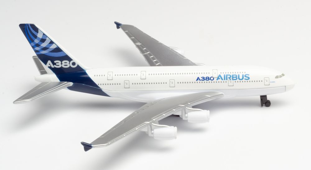 Herpa 86RT-0380: Single Airplane Airbus A380, Spiel-Flugzeug-Modell für Kinder